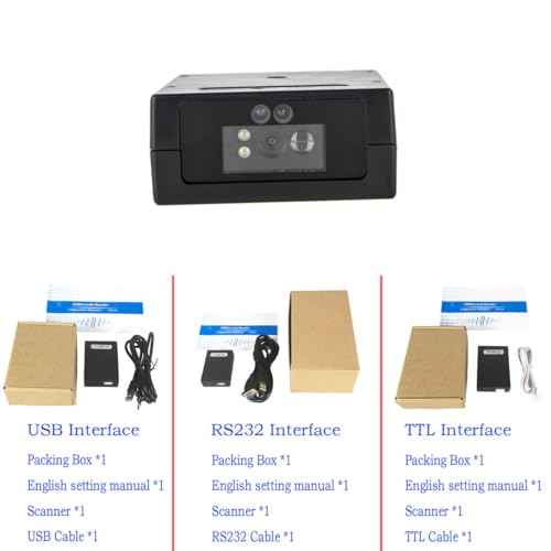 Fixed Mount Barcode Scanner Scan Embedded Mini USB Engine CMOS 2D Barcode Reader Module RS232/TTL/USB Barcode Scanner Module Mini-Size Module (USB)