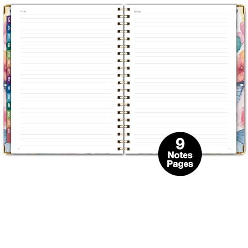HARDCOVER 2026 Planner, 8.5"x11": 14 Months (November 2025 - December 2026), Daily Weekly Monthly Planner, Yearly Agenda, Bookmark, Pocket Folder and Sticky Note Set (Watercolor Butterflies)