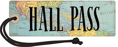 Teacher Created Resources Magnetic Hall Pass - Travel the Map Design, Pack of 1