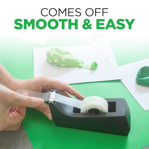 Scotch 1-Pack Desktop Tape Dispenser, Black, 2.7 x 2.7 x 6.4 in - Refillable & Eco-Friendly