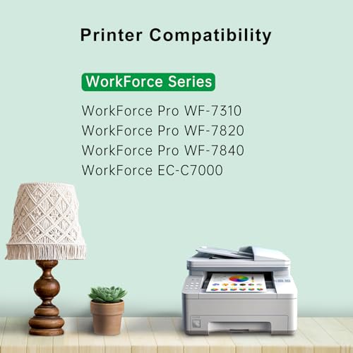 Remanufactured for 812XL Ink Cartridges Combo Pack with Lastest Chip Replacement for Epson 812 812XL T812XL Ink Cartridges Work with Epson Workforce Pro WF-7840 WF-7820 WF-7310 EC-C7000 Printers