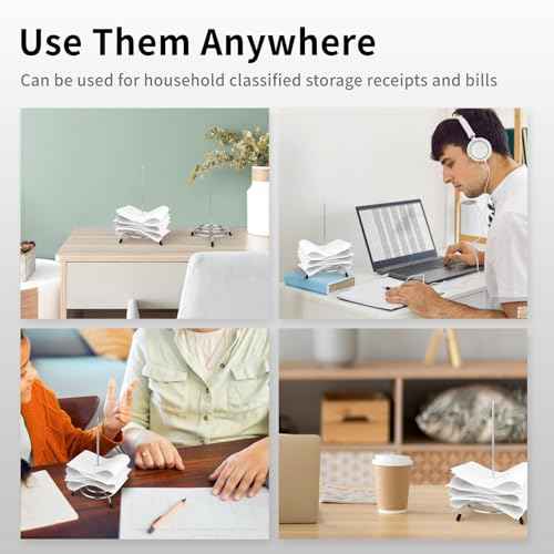 Ticket Stabber for Restaurant, 3PCS Ticket Receipt Holder Stabber Check Spindle Stick Orders Spike for Businesses Kitchen Office, Bill Fork, Memo Holder Spike