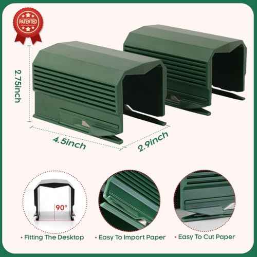 2PC Wrapping Paper Cutter Christmas Paper Roll Cutters Paper Cutter Slider Tool Set Christmas Gift Packing Wrapping Cutting Supplies for Crafting Birthday Gifts Wrap Rolls (2PC Army Green)