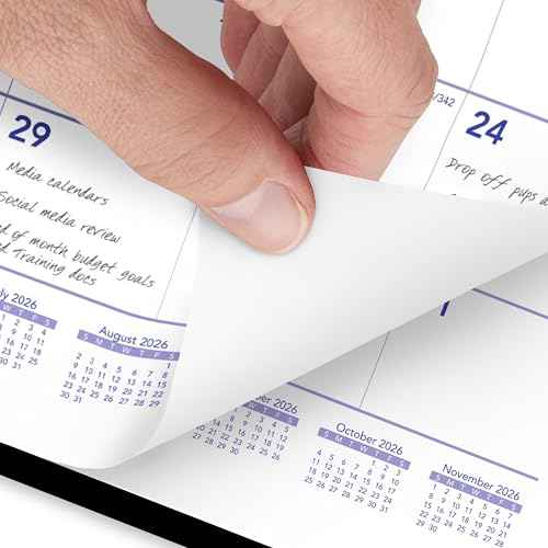 AT-A-GLANCE 2026 Wall & Desk Calendar, 11" x 8", Small, Clear Cover and Vinyl Holder (SK80026)