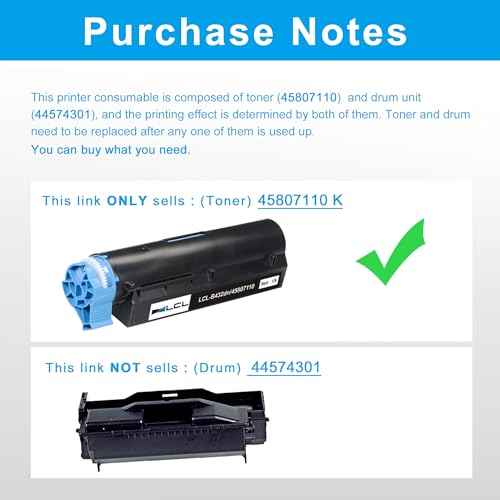 LCL B432 45807110 Black Toner Cartridge Replacement for OKI B432dn B512 B512dn MB492dn MB562dnw Extra High Capacity ( 12000 Pages 1-Pack)