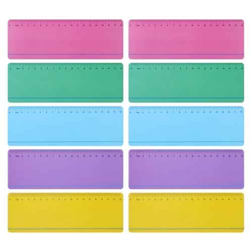 Dyslexia Tools for Kids, 10 Pieces Guided Reading Strips with Colored Overlays, Reading Tracking Rulers for Dyslexia, ADHD, Visual Stress