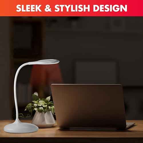 Mito Red Light - No Blue Light Lamp - Modern LED Rechargeable Table Lamp - Rechargable Desk Lamp - Bedside Touch Lamp - - Table Lamp for Whole House - No Flicker LED (633nm Red), White