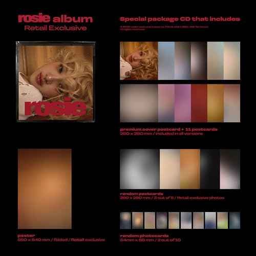 ROS? - first studio album [rosie] (KR Exclusive + Retail Exclusive) Blackpink rose APT Number one girl Poster Photocards