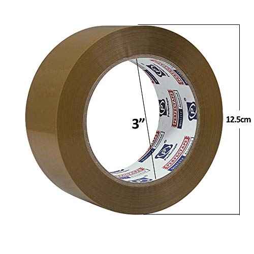 PERFECTAPE Heavy Duty Brown Packing Tape 12 Rolls, Total 1200M, 2.7 mil, 1.88 inch x 100 Meters, Ultra Strong, Refill for Packaging and Shipping