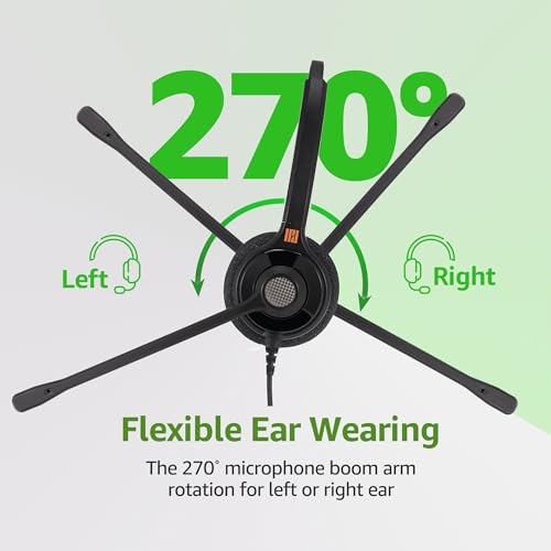 IPD Phone Headset for Office and Call Center Wired QD to RJ9 IPH-215 Binaural-Comapatible with Avaya 1608 1616 9601 9608 9611 9611G 9620 9621 9630 9631 9640 9641 9650 9670 J139 J159 J169 J179