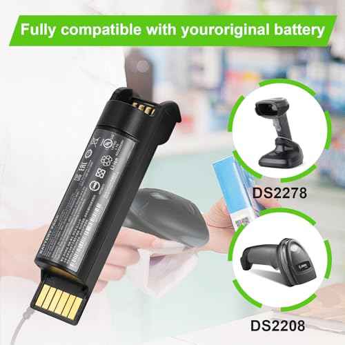 2600mAh Replacement Battery for Zebra DS22 DS2278 CR2278 Series Barcode Scanner ? Li-ion Battery for DS2278-SR DS2278-HC DS2278-ER Wireless Scanners