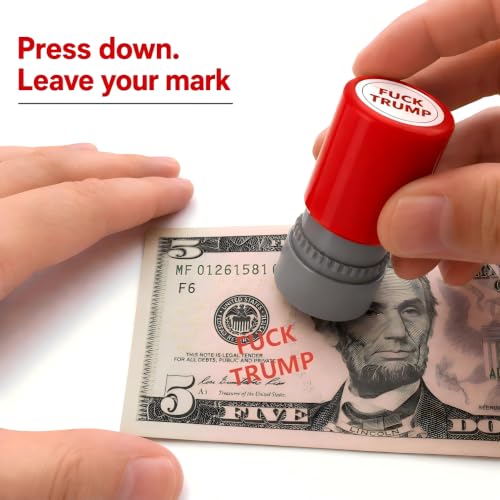 ANIPAWRA 2-Pack Self-Inking Trump Political Stamps - Red & Multicolor Funny Gag Gift