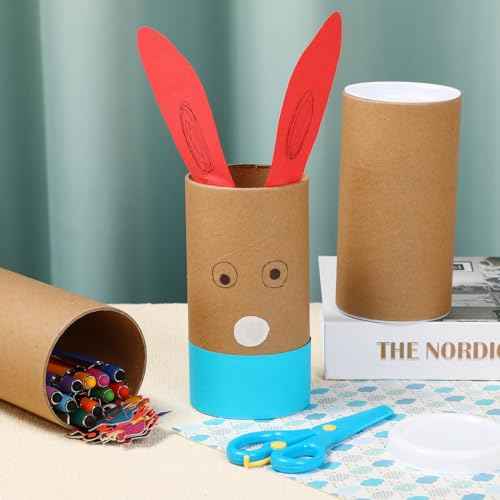 Yeaqee 20 Pack Mailing Tubes with Caps Poster Holder Tube 3 x 6 Inch Round Cardboard Mailers for Artwork Advent Calendars Classroom Craft Shipping DIY Projects Gifts Packing Maps Packaging, Brown