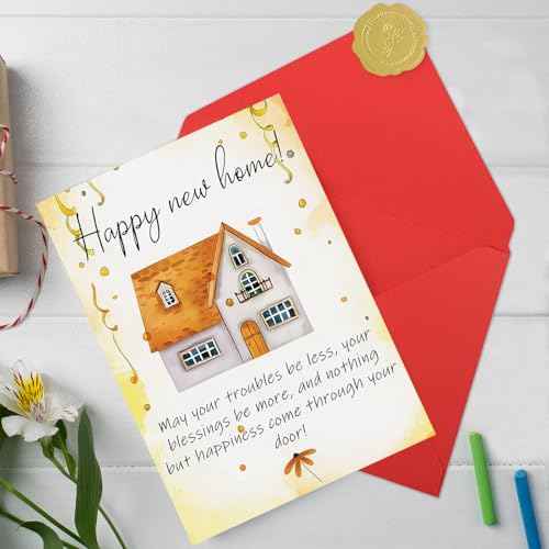 New Home Card, Funny Housewarming Card Gifts for Women Men, Congratulations on Having a New House Cards