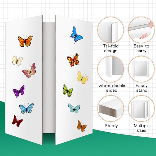 IKAYAS 2 Pack Trifold Poster Boards 24x36 Inches Double Sided Display for Art & Projects
