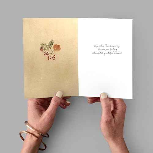 Hallmark Thanksgiving Cards for Employees ? 25 Pack Assorted Designs with Envelopes & Gold Seals ? Appreciation Greeting Cards for Staff & Volunteers ? 5 Unique Messages