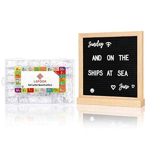 Letter Board Letters Only,698 PRE-Cut Characters (3/4 Inch,White) with Sorting Tray,Felt Letter Board Letters (Choice D)