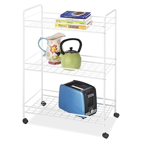 Whitmor 3 Tier Large Wire Rolling Cart