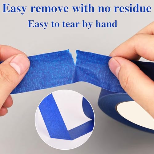 Painters Tape 1 Inch Wide, 12 Pack Painters Tape for General Purpose Use, 1 Inch X 55 Yards X 12 Rolls, 660 Yards in Total