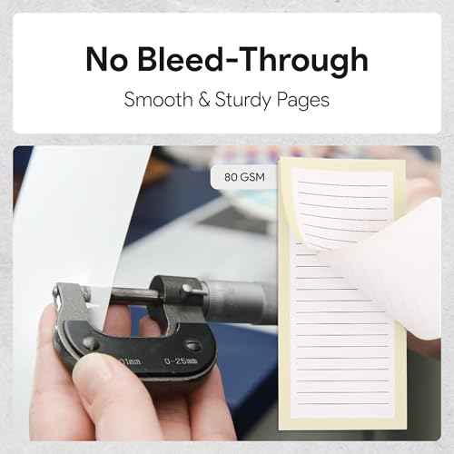 Magnetic Notepads ? Notepads for Grocery List, Shopping List, To-Do List, Reminders -Strong Magnetic Back- Memo Notepad | 8 pack Medium | Solid Pattern Style