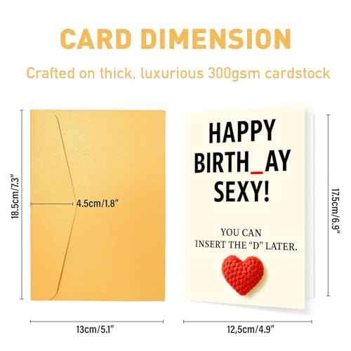 Gifts for Men | Funny Birthday Card & Gifts for Men Husband Boyfriend Him, Happy Bday Card, Handmade Humorous Bday Greeting Card, Cute & Hilarious