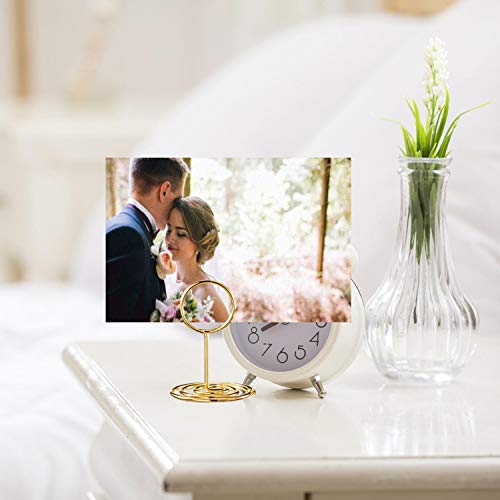 Mini Gold Table Number Holders with Blank Cards for Weddings & Events - 24 Pack