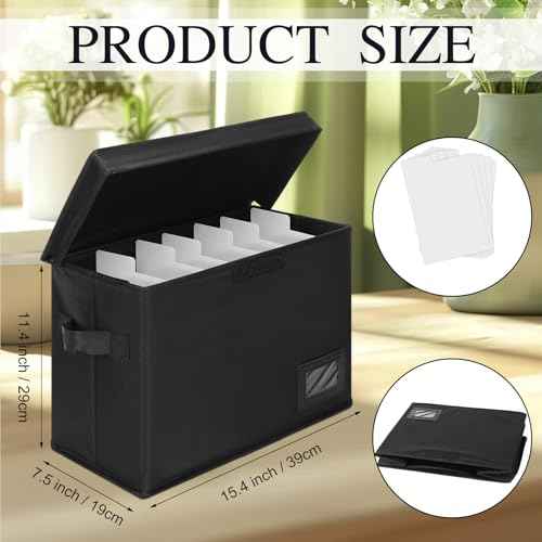 Lincia 4 Pack Comic Book Storage Boxes with 20 Book Dividers Collapsible Comic Box Case with Lid Moistureproof Dustproof Comic Short Box Holds 150-180 Comics Comics,15.4" x 7.5" x 11.4"