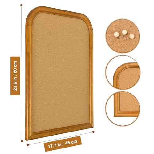Decorative Cork Bulletin Board, 23.6"x17.7" Wall-Mounted Vision Board with Frame?Ideal for Office Decor, School Use, Photo Display, and Reminders(DH-2R2S-4560)