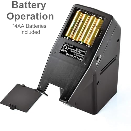 DIGITNOW 35mm Slide and Film Viewer, 3X Magnification, Battery Operation, LED Lighted Illuminated Viewing ?for 35mm Slides & Positive Film Negatives(4AA Batteries Included)
