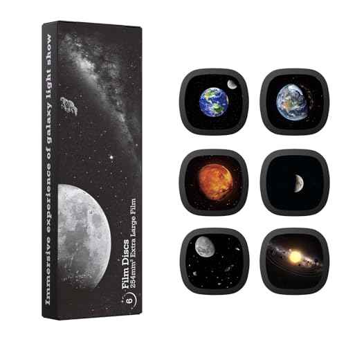 Galaxy Projector Disc ? Ultra HD Projector Slide, Compatible with Ainael Galaxy Projectors and Model SKE-TKQ01 & BL-DQY02 Projectors ? 6 Disc Set (Moon)