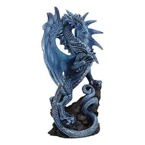 Ebros Sea Blade Ruth Thompson Dragon Statue with Letter Opener Dagger Sword 11.75" Tall Dragon Blade Series Collection Nautical Coastal Ocean Behemoth Creature Medieval Fantasy Dungeons And Dragons