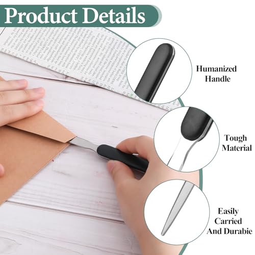 2 Pack Stainless Steel Letter Opener Envelope Slitter with Plastic Handle - Office & Home Use