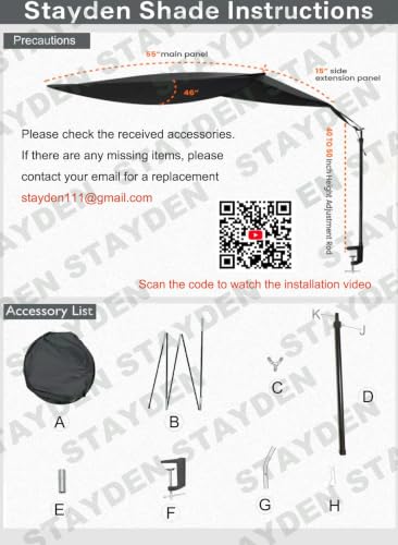 Stayden Black Office Cubicle Shade 65-inch Light Blocker & Privacy Screen