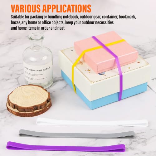 Extra Large Multicolor Rubber Bands 10-Pack Heavy Duty 7.8in Wide 0.04in Thick