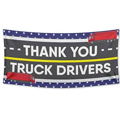 VictoryStore Waterproof - Truck Driver Appreciation - Thank You Truck Drivers Waterproof Vinyl (3x6 Feet)