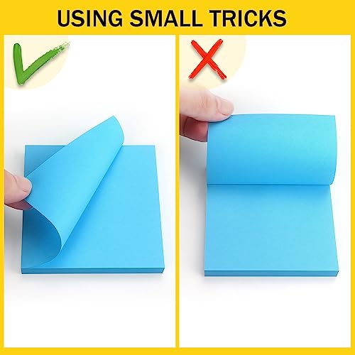 Eastern Wolf Bright Multi-Color Sticky Notes 3x3 Inch, 8 Pads, 85 Sheets Each