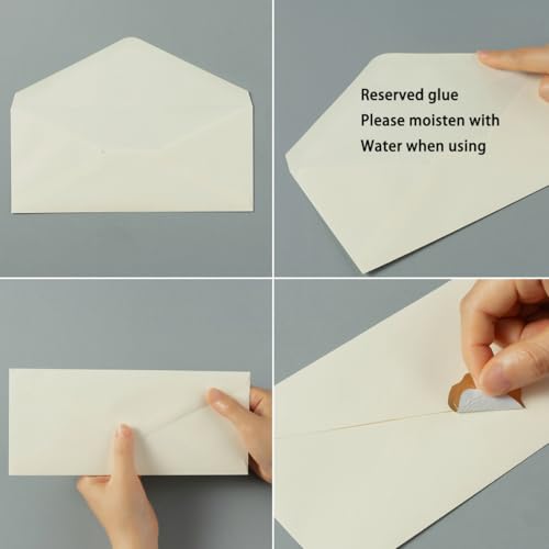 Toperd Cream Color #10 Business Envelopes Pack of 50 with Self-Seal Closure