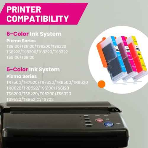 CLI-281 XXL Cyan/Magenta/Yellow-3 Color Ink Cartridges Compatible with Canon 281XXL CLI281 Value Pack Work for Pixma TS6120 TS8120 TR7520 TR8520 TS9120 TS6220 TS8220 TS9520 TS9521C