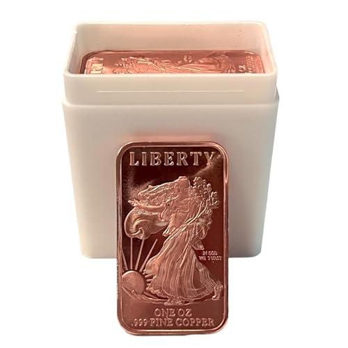 20 Pack One Ounce Walking Liberty Copper Bars .999 Fine Made in USA