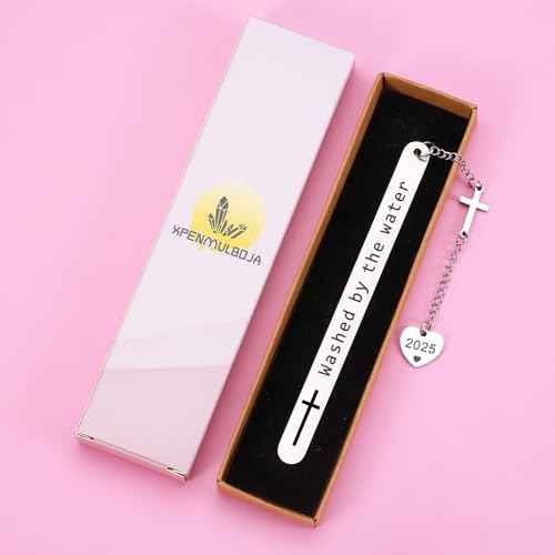 Baptism Gifts for Girls Boys 2025 Christian Confirmation Bookmark Gifts for Teens First Communion Christening Gifts for Goddaughter Godson Godchild Baby Girl Adult Baptism Gifts for Teen Religious
