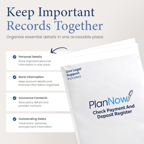 Dual Check Register for Personal, Business & Office Use – PlanNow Spiral-Bound