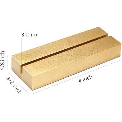 UNIQOOO 20 Pack 4" Gold Birch Wood Stands for Wedding Acrylic Sign, Wood Table Number Holders for 1/8 Thick Acrylic Sheets | Wedding Display Stand, Card Holder for Bar Menu, Retail Sign, Party