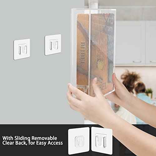 Clear Display Case for Bible, Acrylic Wall Mount Vertical & Horizontal Display Case, Book Display Case Family Old Bible Heirloom Organizer Box for Book Jewelry Collector, 10.25 x 7.25 x 2 inch