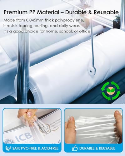 KTRIO 50 Pack 8.5 x 11 Inch Clear Sheet Protectors for 3 Ring Binders