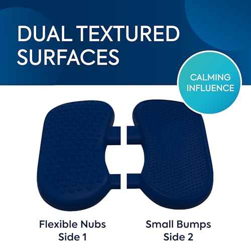 Bouncyband Wiggle Feet, Dark Blue, 1 Pack ? Sensory Foot Cushion Quietly Facilitates Movement to Help Improve Concentration - 12¡± x 9¡± x 2.5¡± Sensory Tool, Ideal for The Classroom, Work, or at Home