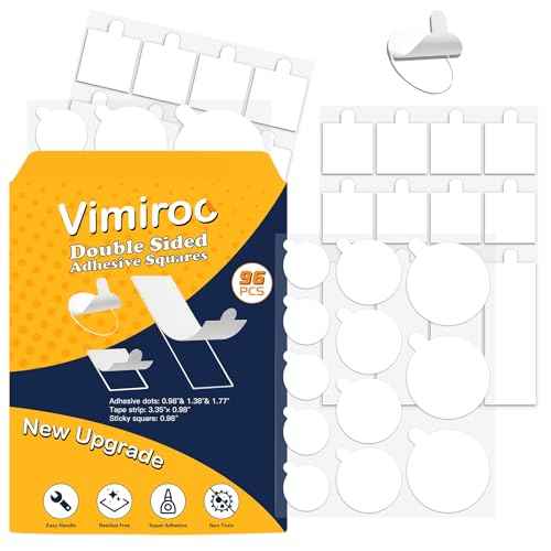Clear Double Sided Nano Tape,Museum Adhesive Putty, Nano Sticky Tack, Strong Self Adhesive Sticky Dots Strips, Poster Mounting Putty for Wall Hanging- Crafts Poster Decoration£¬Balloons 96pcs