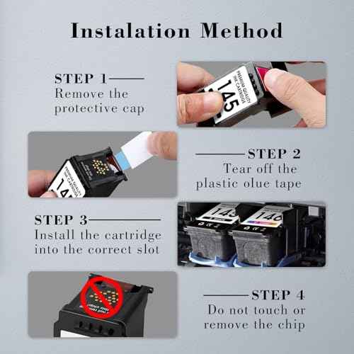 for Canon PG-145XL CL-146XL Ink Cartridges Combo Pack Replacement for Canon 145XL/146XL PG145 CL146 PG-145XL CL-146XL Printer Ink for PIXMA TS3110 iP2810 MG2410 MG2510 MG2910 MG3010