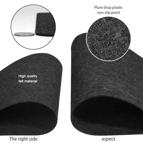 Large Felt Desk Mat,47.2"x 23.6",Non-Slip Desk Pad for Office and Home,120x60cm Full Table Mouse Pad,Keyboard Mats for Desk,Desktop Protection(Dark Gray)