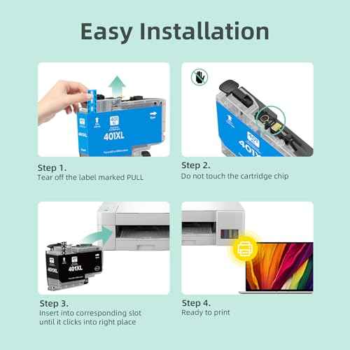 LC401XL Ink Cartridges High Yield Compatible for Brother LC401 LC401XL LC401 XL Ink Cartridge Works with Brother MFC-J1010DW MFC-J1012DW MFC-J1170DW Printer (5 Pack, 2BK/C/Y/M)