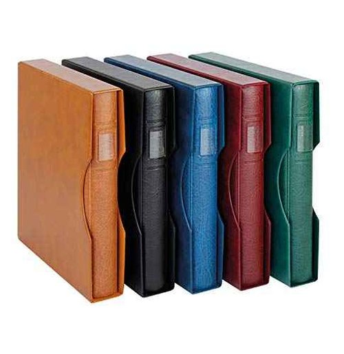 Lindner 1124 - B Set: Ringbinder REGULAR mit Kassette-blau